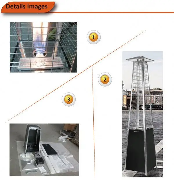 Садовый открытый пирамидный газовый обогреватель