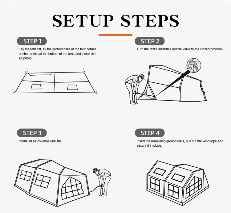 Rainproof inflatable Tents Air Camping Touring In Camper Tube Tail Cheap Cotton Season SUV Pickup Trunk Rear Link Outdoor Tent