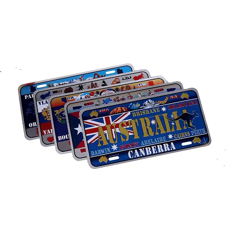 Australia standard  custom signs remote car  Aluminum Car blank number license plate