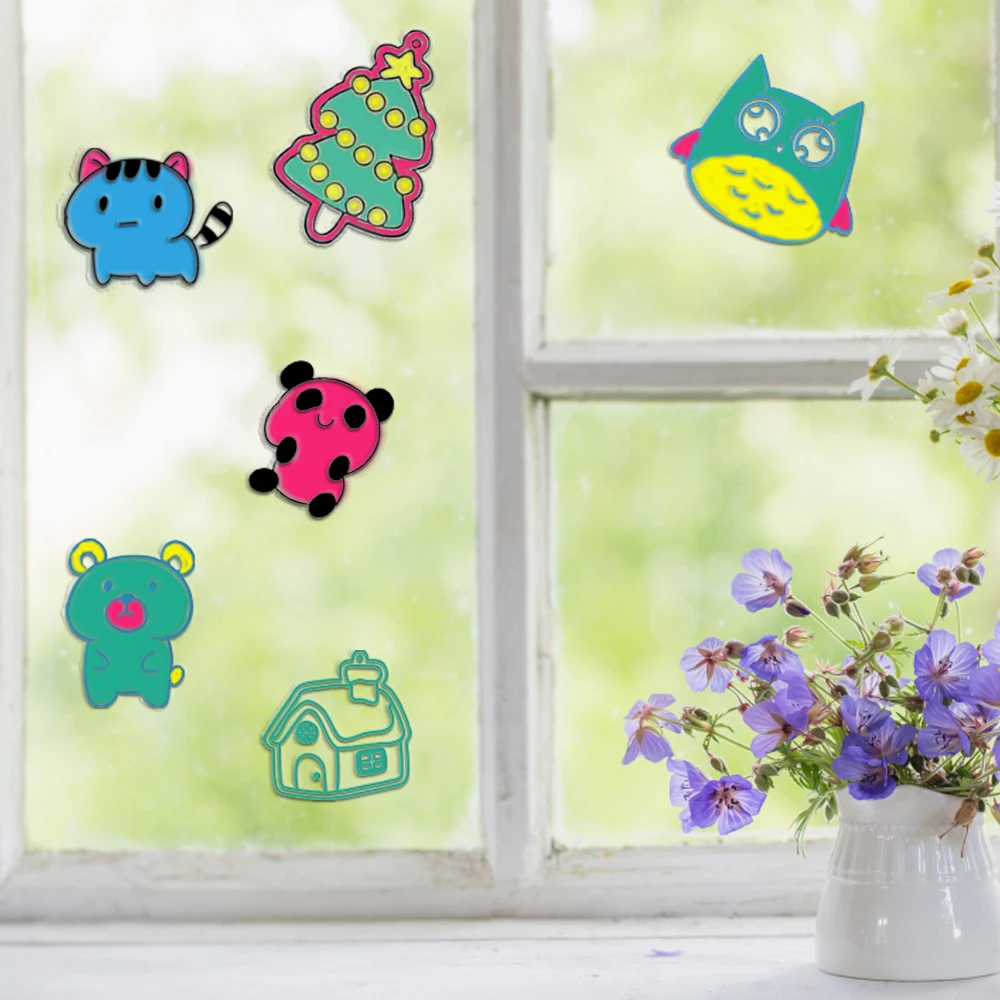 2022  Christmas Educational DIY Toys drawing toys Window Art 3D instant Sticky art glass deco