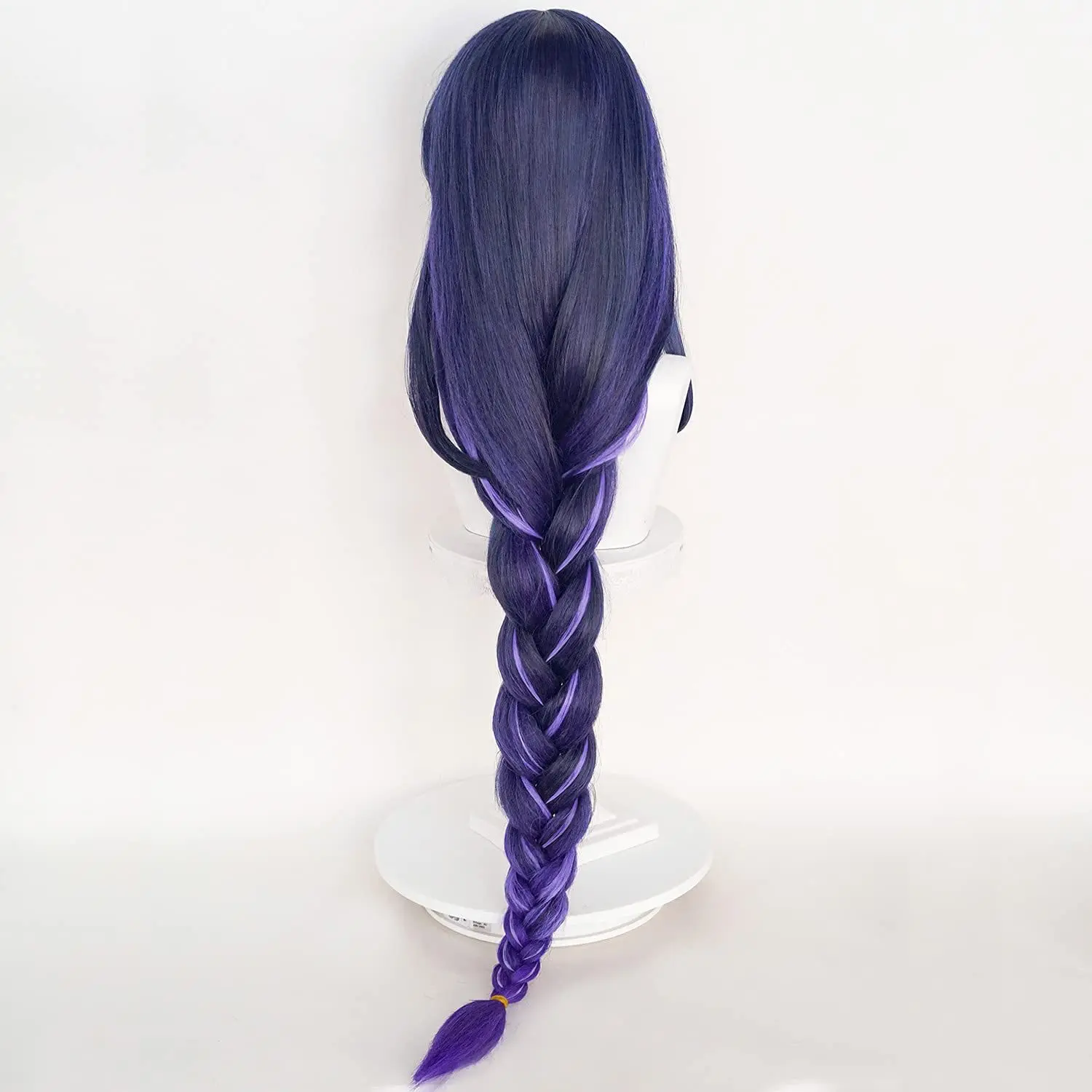 Genshin Anime Wig 90cm Cosplay Long Straight Blue Purple Mixed Raiden Shogun Baal Wig Synthetic Halloween Party Hair Extensions