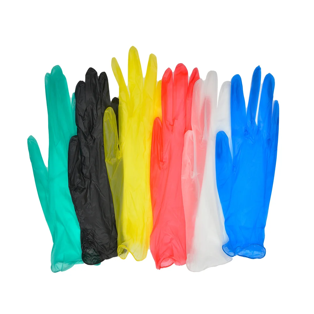 High Cleanliness Softness Disposable Sky Blue Pvc Powder Free Non Sterile Vinyl Gloves