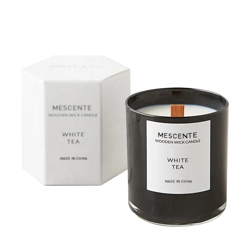  Mescente Wholesale Luxury Custom Private Label Aromatherapy Scented Soy Wax Candles Gift Set In Glass