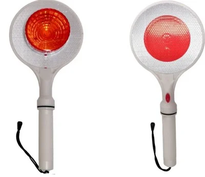 
LED stop warning light handheld stop sign board 