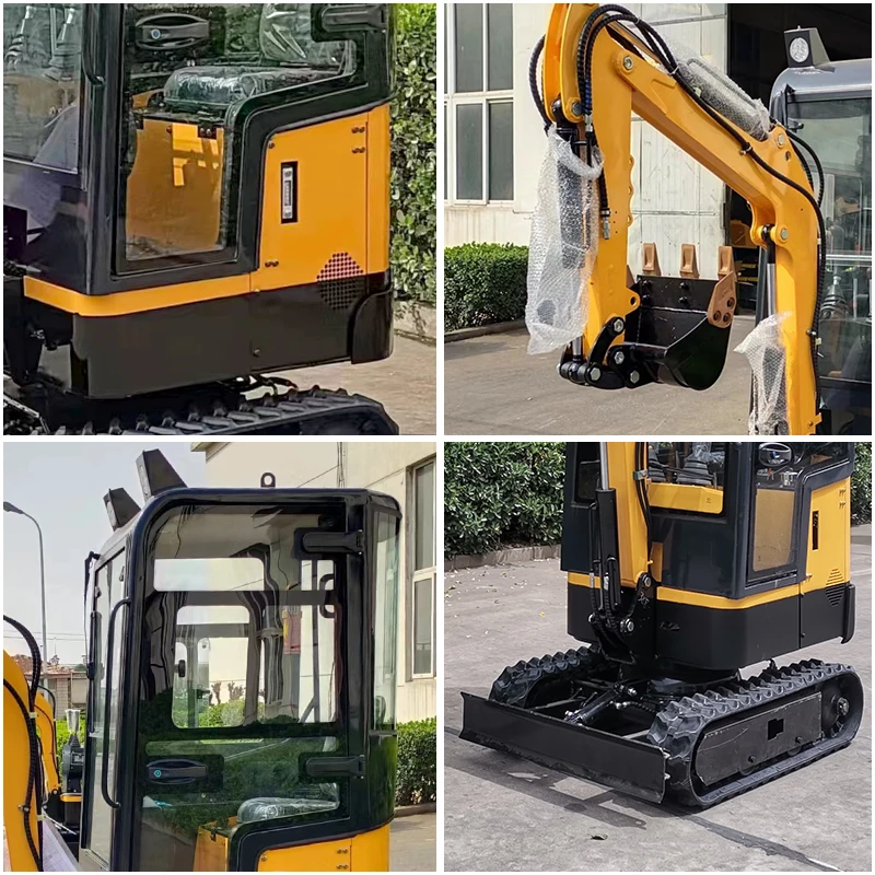 KUBOTA Huade 0.8T Home Use Wheel Excavator Laidong EPA Engine Eaton Hydraulic Cylinder Gearbox Pump Bearing PLC Operated Eaton