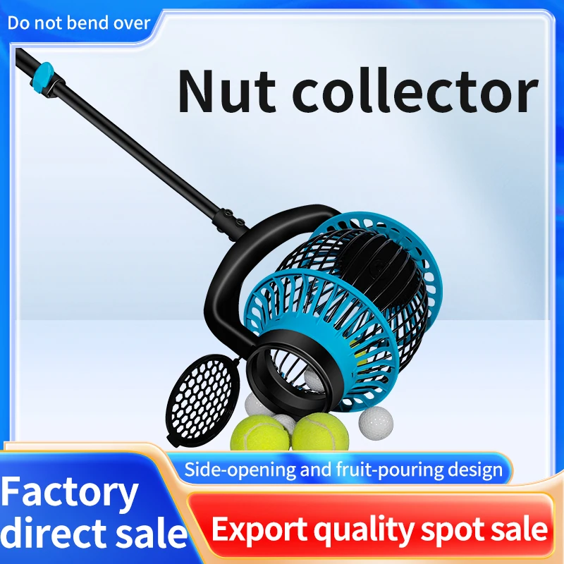 Used to pick up fruits on the ground Capacity 1.6 Gallon, Telescopic rod 12.6 Inch Garden tool