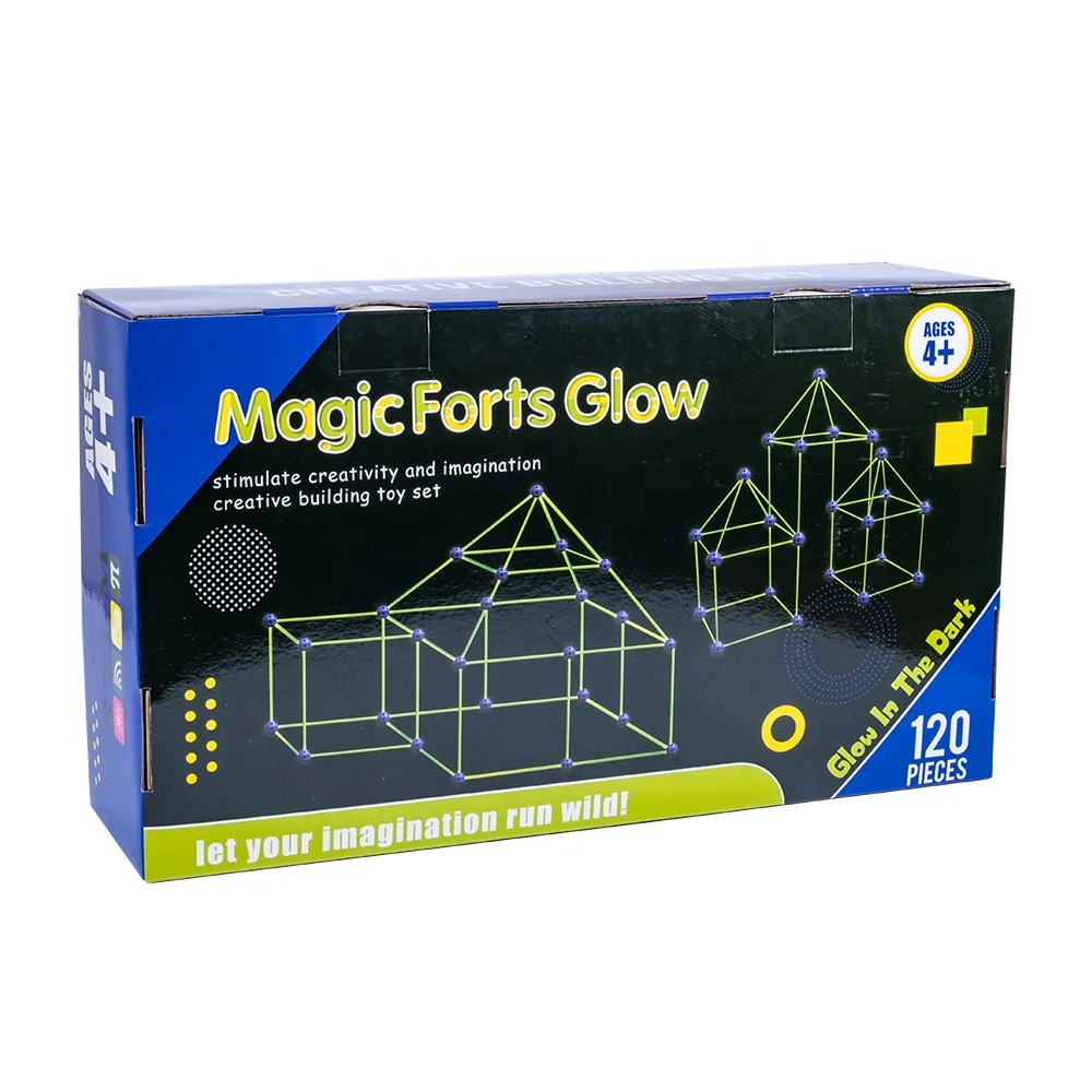 STEM glow fun forts creative discovery DIY tent building toy magic make a fort kit