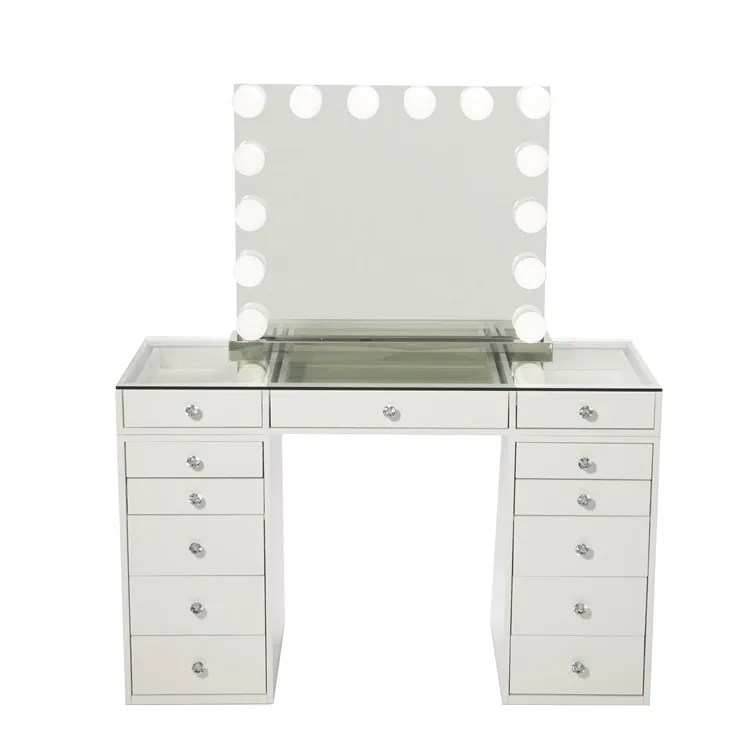 ILUMAY makeup vanity dressing table with lighted mirror