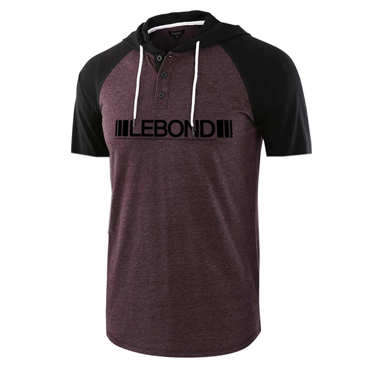 
Custom Color Block Patchwork Cotton Mens Plain T Shirt Plus Size Silk Screen Printing With O-neck shirt For Men With Draw String 