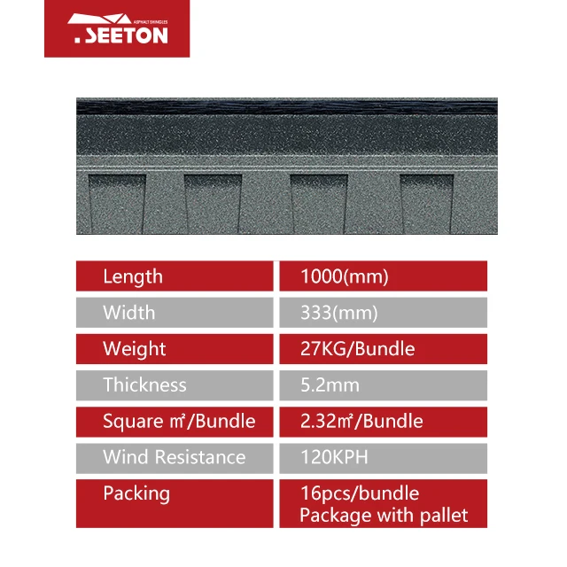 SBS ROOF SHINGLE SEETON  asphalt Shingles  China brand