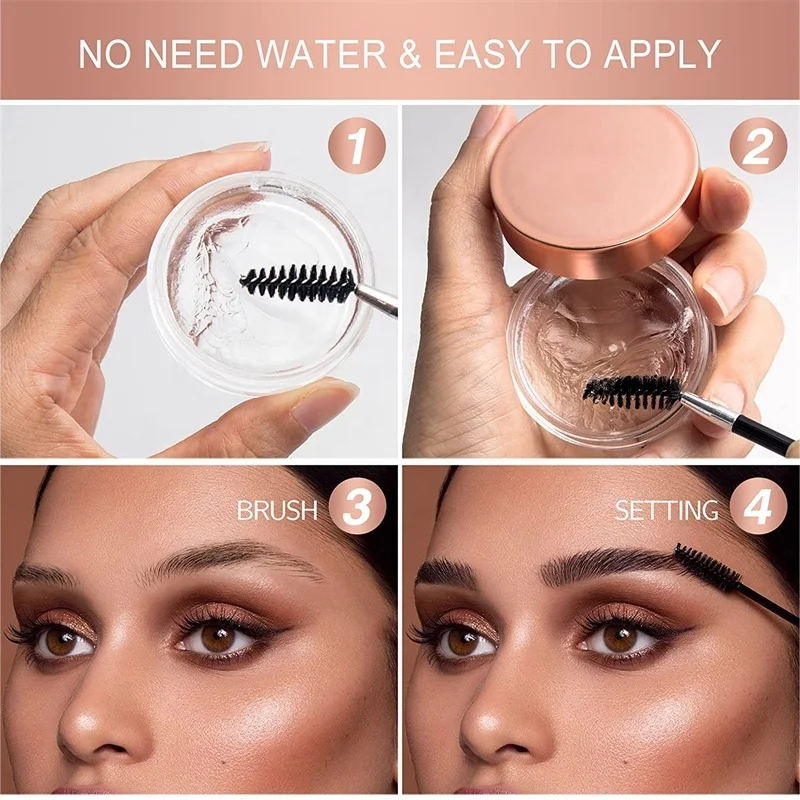 NEW Eyebrow Soap Brow Wax Pomade Eyebrow Jelly Gel 4D Eye Brow Styling Wax Kit for Fluffy Brows Lamination Effect Strong Hold