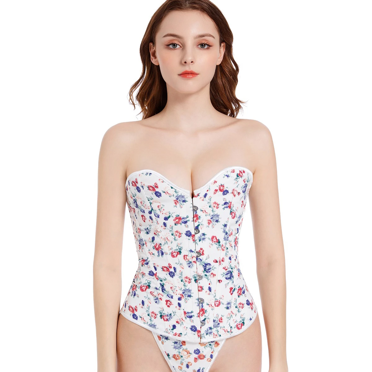 Factory direct wholesale amazon hot plastic top broken bouquet body shape abdomen corset women retro body shape