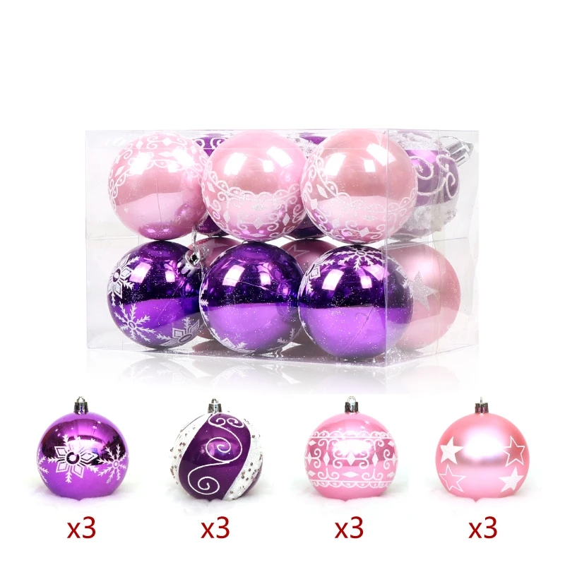 Пластиковый прозрачный логотип Рождественские шары украшения