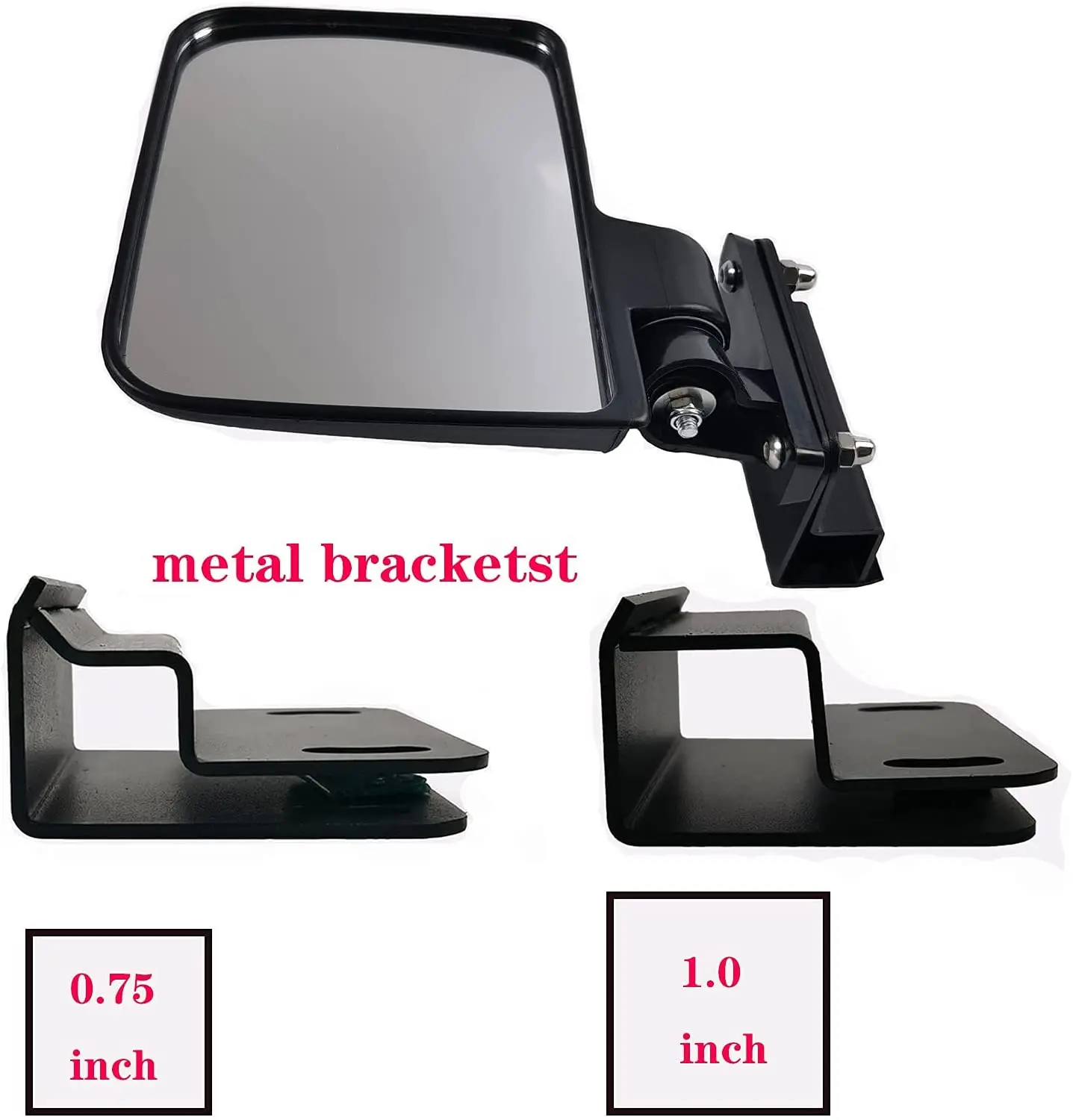 No-Drilling Required Golf Cart Folding Side View Mirrors Compatible with Club Car EZGO Yamaha Side Mirror