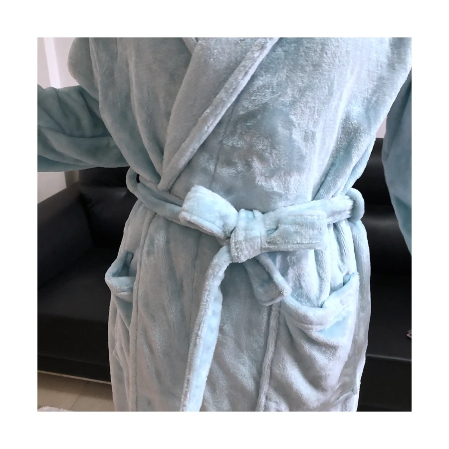 Low price guaranteed quality flannel bathrobe comfy pajamas woman nightwear sleepwear