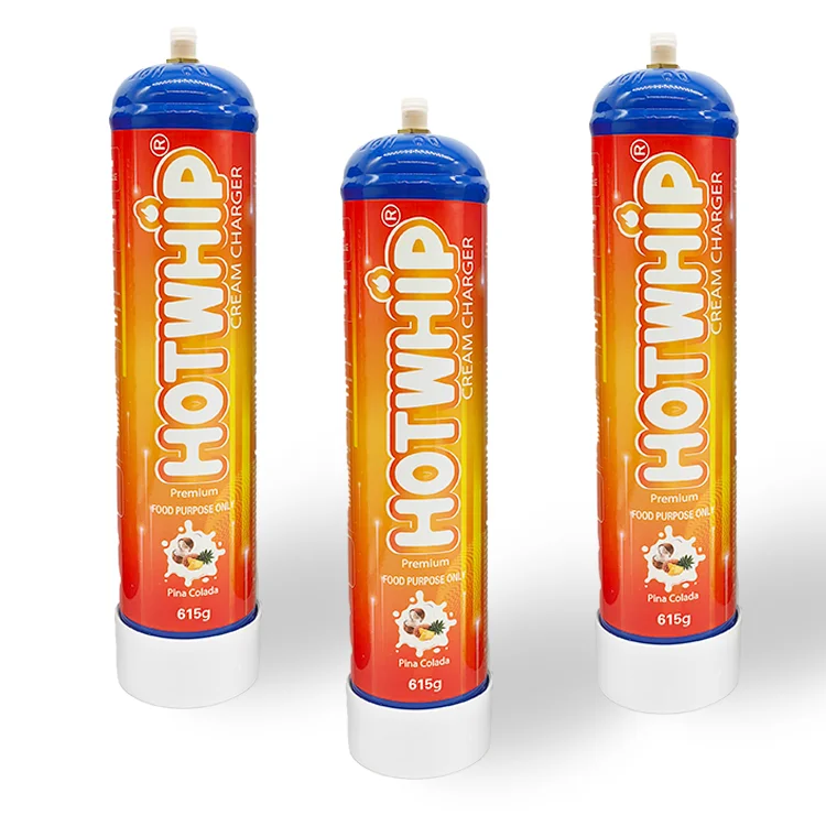 0.95L Cylinder 580G Filling Fast Whip Gas Cream Whipped Charger 615G Gas Cylinders Pallet To Uk Usa Australia