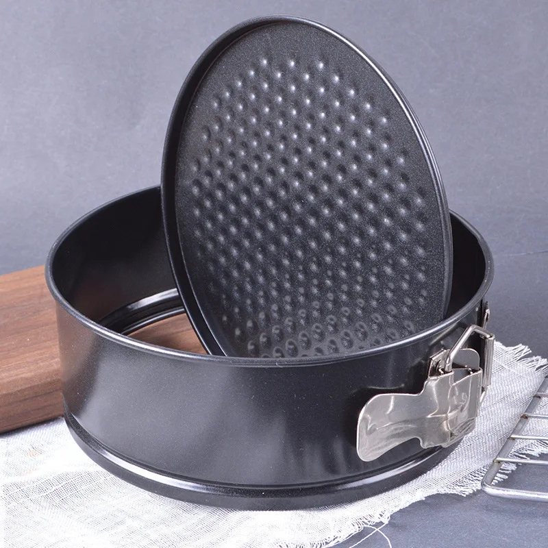 4-12 inch round open bottom cake ring mold 22cmwith lock non-stick mousse honeycomb cake mold household baking pie ring tray set