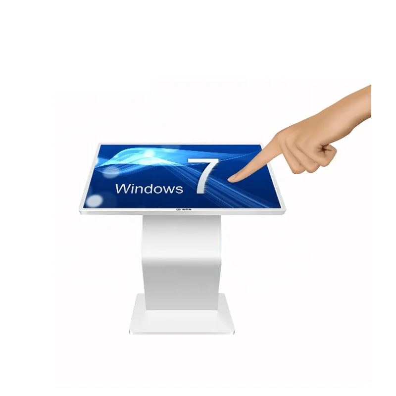 55 inch Podium LCD screen touch screen Smart design floor digital signage for airport/for bank/for museum