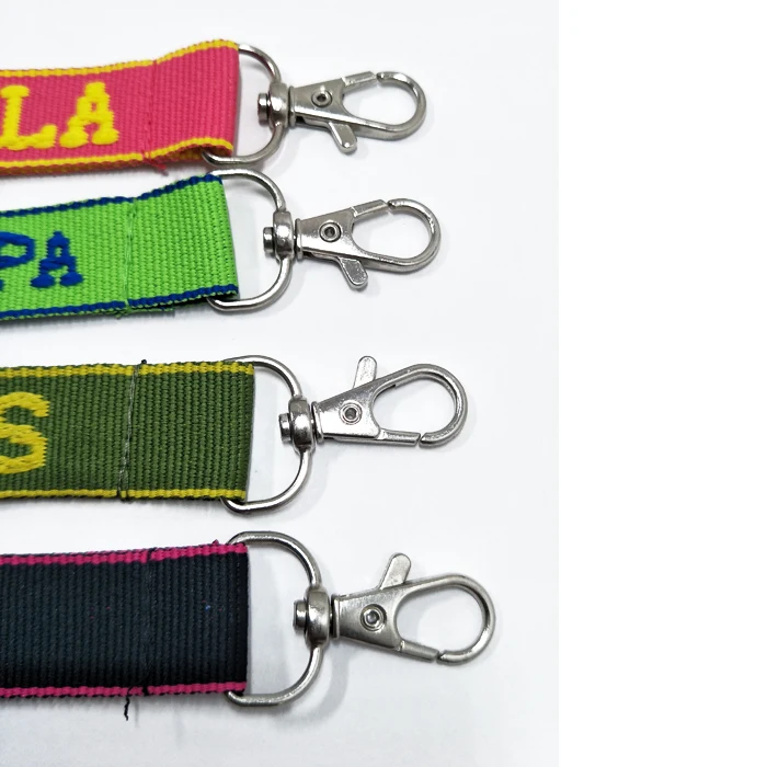 Fashion designer custom name key ring holder strap key chain for crystal gift