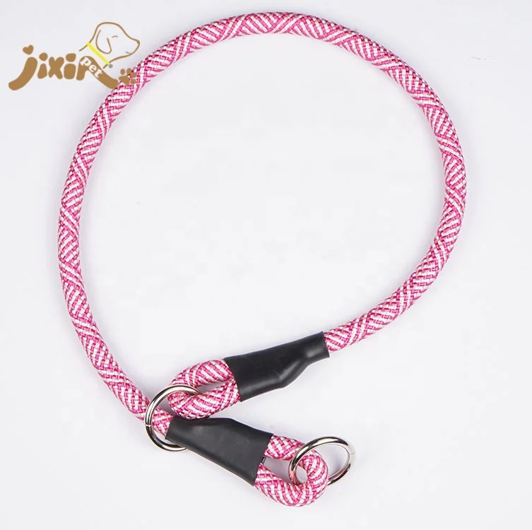 Small MOQ Colored Nylon Rope Slip Choke Dog Collar