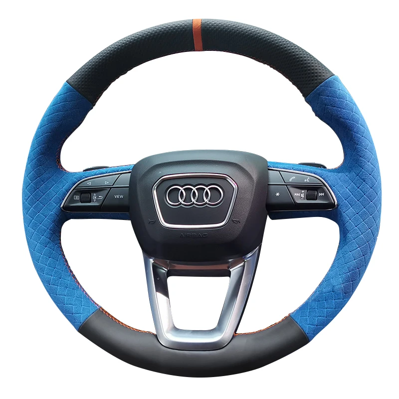 Крышка руля в алькантаре для Audi A4 (B9) Avant Allroad Q3 Q5 SQ5 Q7 SQ7 Q8 SQ8 2005 2006 2007 2008-2019