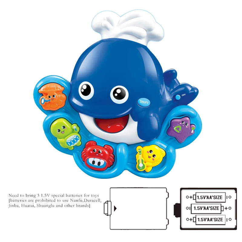 2020 hot selling happy  dolphin plastic piano keyboard learning toy for kids