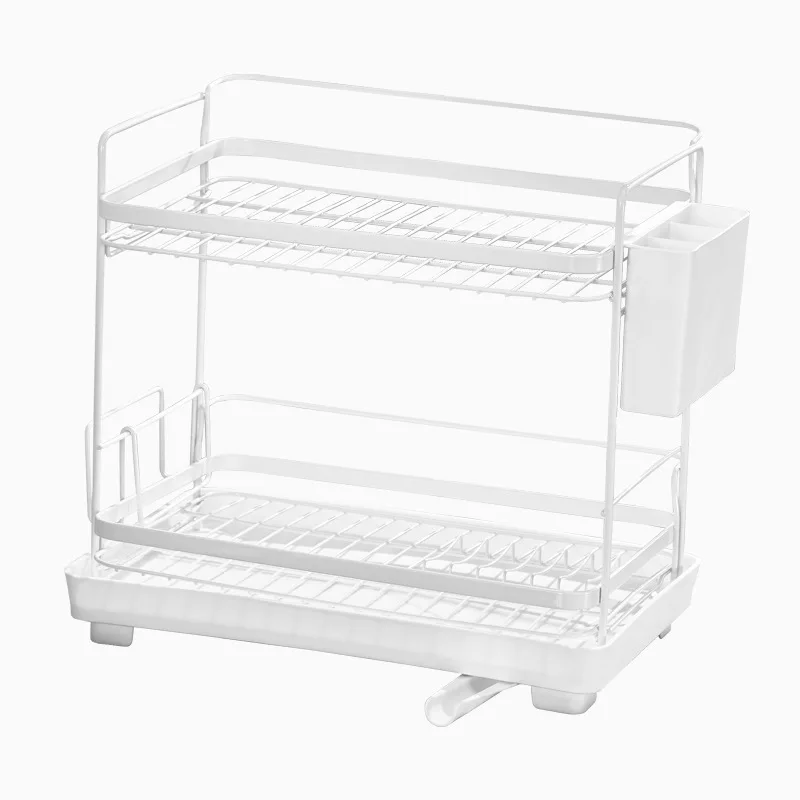 Household Stainless Steel  Multi Tier Dish Rack Dish Drainer Metal Wire Shelves Rackstorage Rack