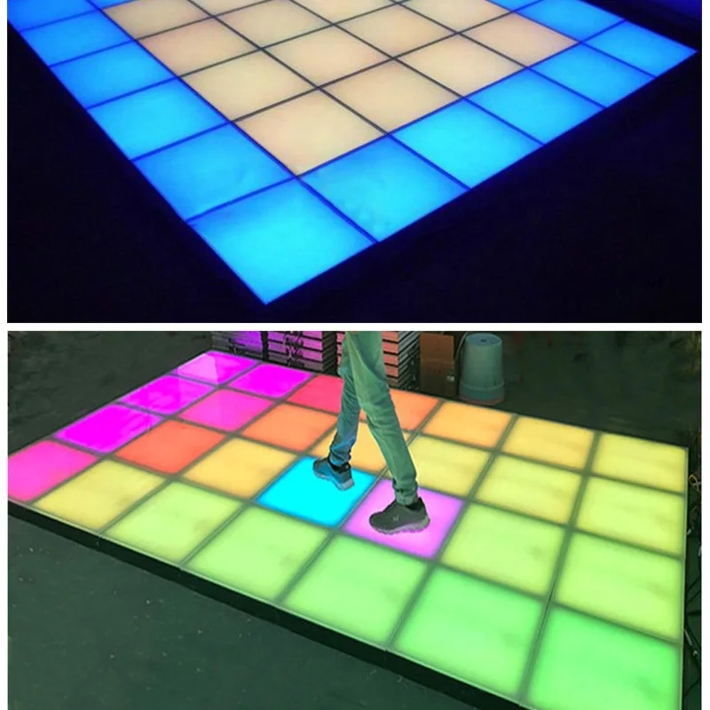 
The best selling high quality square LED induction floor tile light outdoor waterproof LED luminous floor tile 