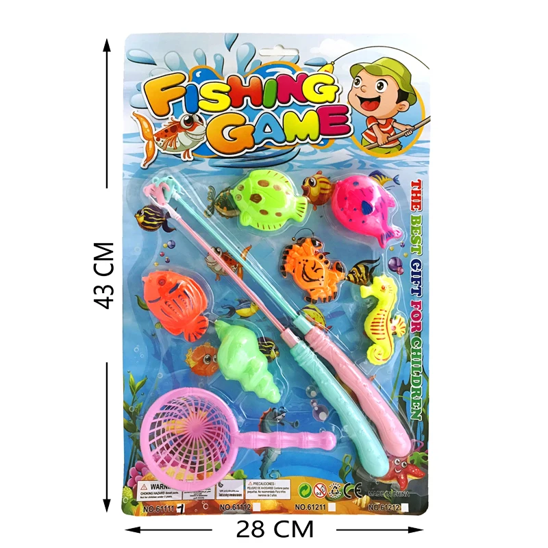 Hot Selling Factory Price Pretend Play Gift Fishing Game Toy Funny Magnetic Fish Toy Bath Baby Fishing Set plastic Toys For Kids