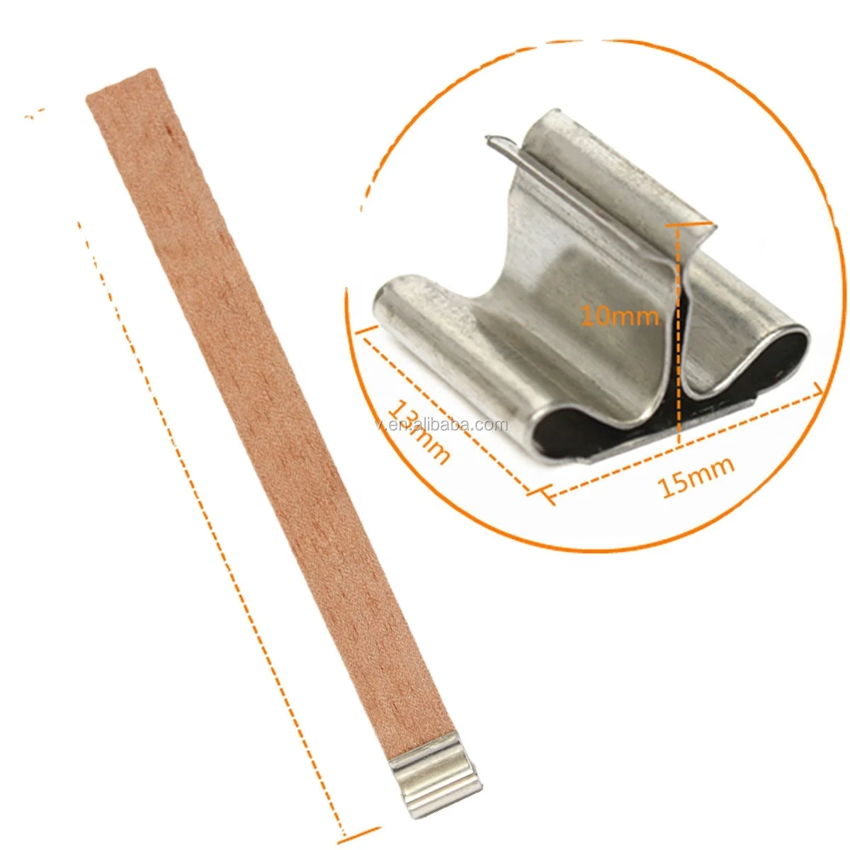 Wood Wicks for Candles Making 5.9 X 0.5 Inch Crackling Wooden Candle Wick for Soy Candle Making,Long Woodwick