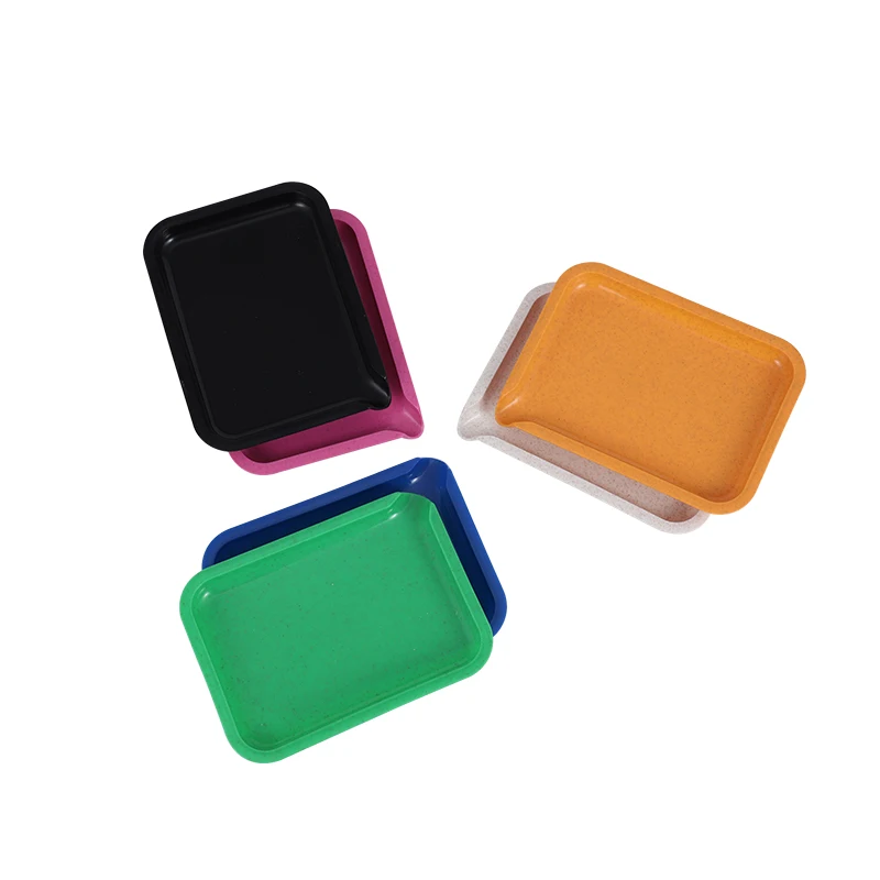 Wholesale Logo Custom 19.4*14.3 CM Plastic Rolling Tray Cheap Smoking Accessories Tobacco Serving Tray