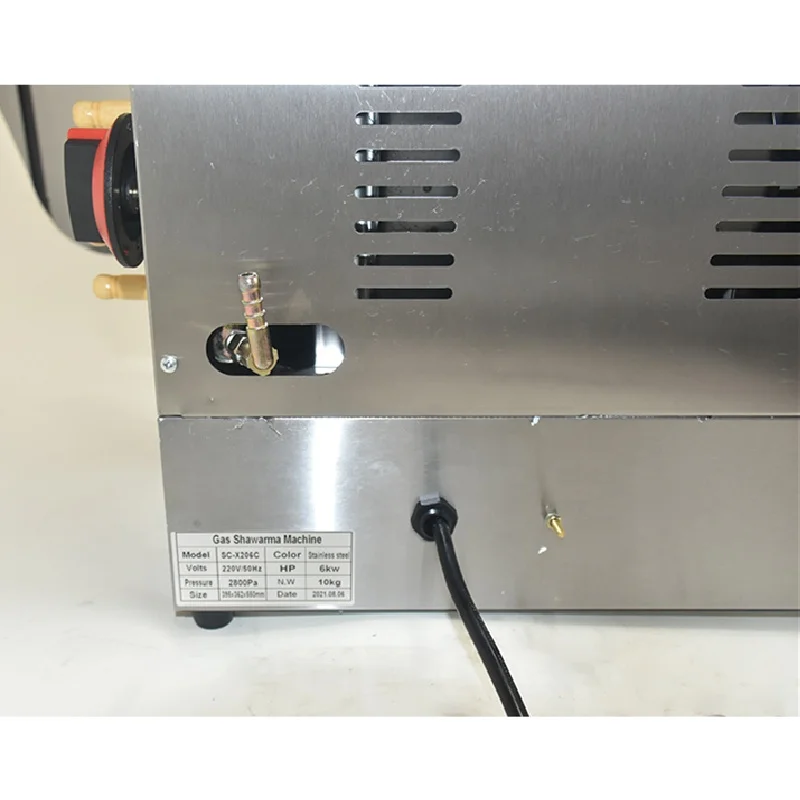 Commercial 2 Burners Gas Shawarma Machine Chicken Automatic Rotating Doner Kebab Machine Chicken Shawarma Grill Machine