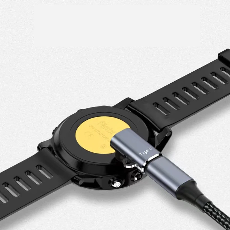 Портативный Usb Micro Type C 8-контактный разъем для зарядки адаптер питания для Garmin Fenix 7 7x 5s 6 6x6s смарт-часы зарядное устройство