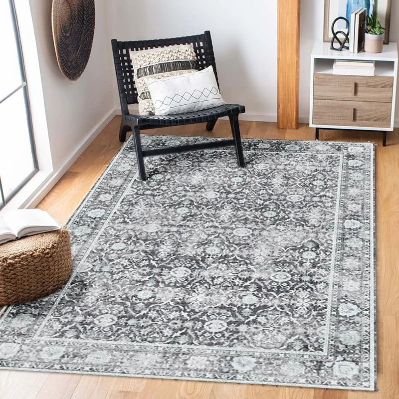 Custom Persian design with anti slip backing printed carpet for living room