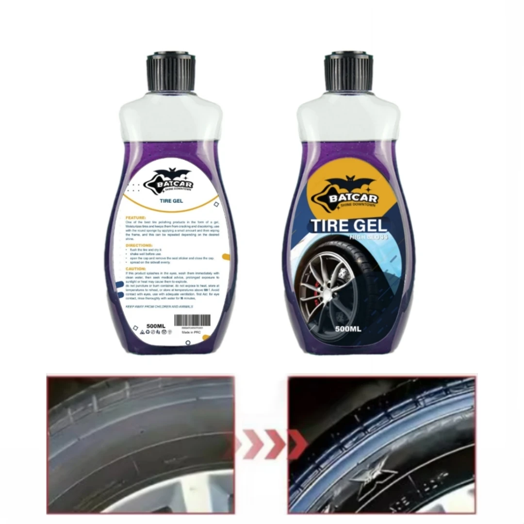 tire polish high glossy and high quality effect make tire looking wet and glossy also protects it from sunlight best tire shine