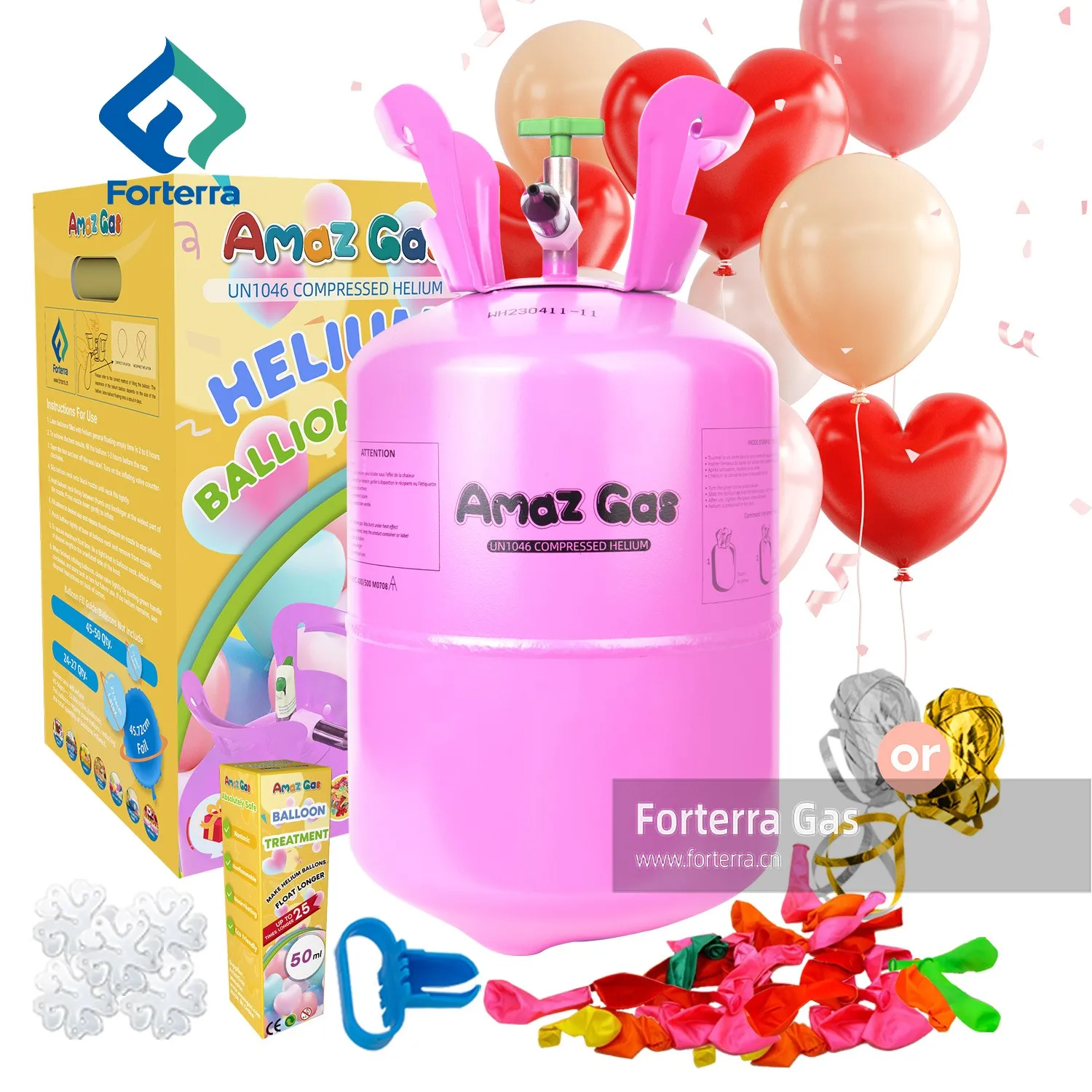 Wholesale Helium Balloons Gas Cylinder Helium Gas Kit Filling 30pcs 50pcs Balloons Helium Tank For Balloons Sale