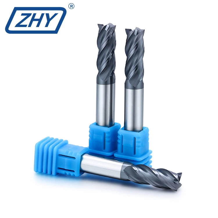 ZHY High Performance General Type Coated Flat Endmill HRC55 Square End Mills