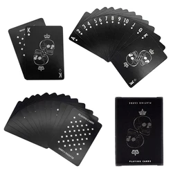 SFT Free Sample Custom Logo Design Matte Black Foil Paper Poker Playing Cards With Tuck Box