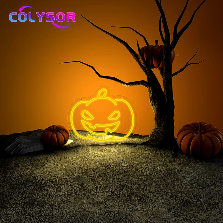 Scary Halloween Lamp Acrylic Board Home Decoration Holiday Custom Skull LED Neon Light Sign