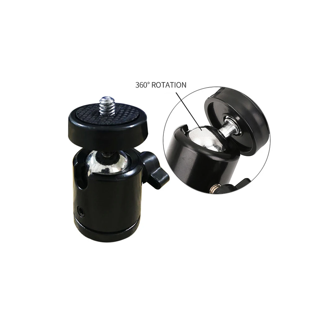 360 Degree Rotating Aluminium Mini Tripod Ball Head for Camera Studio Accessories