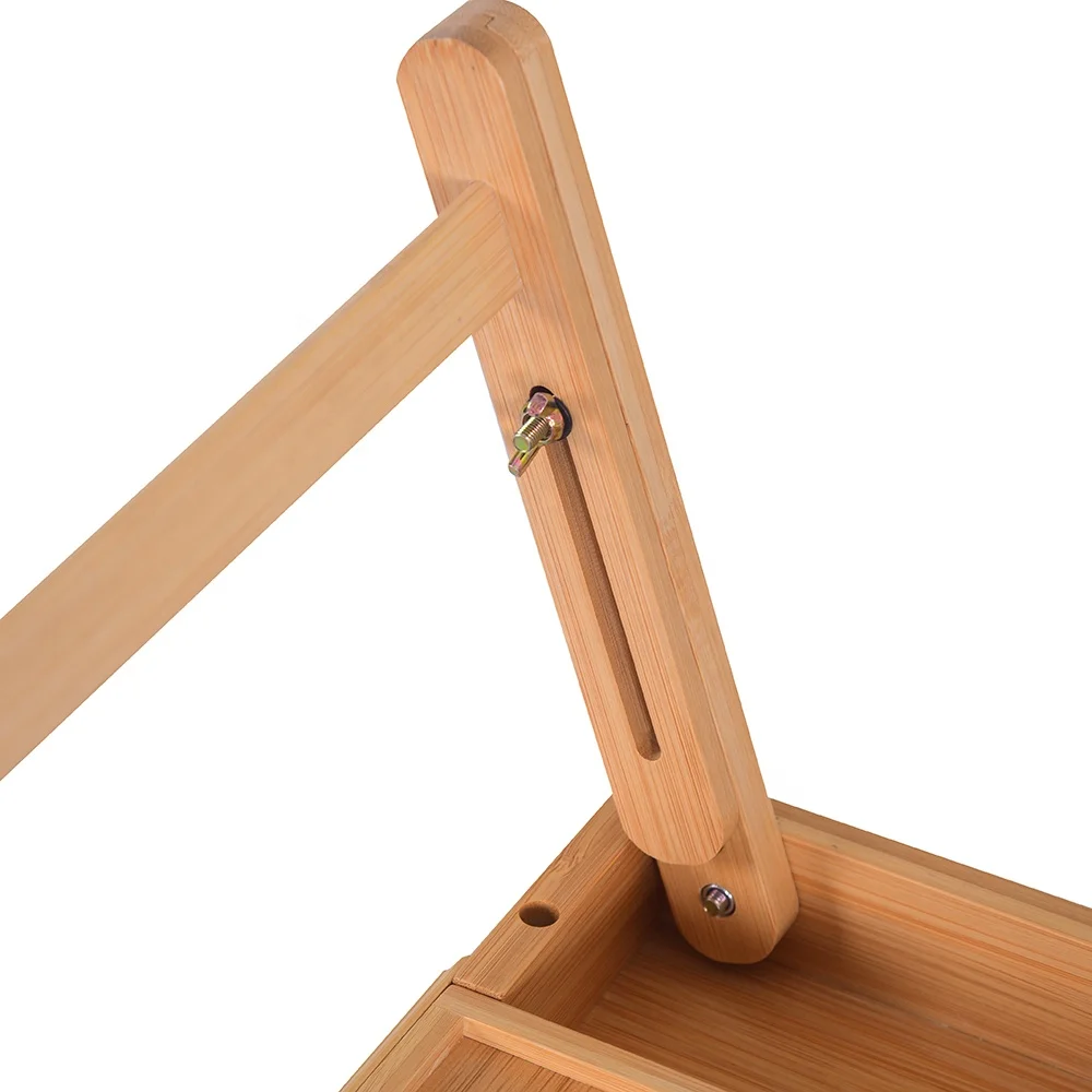 Adjustable Laptop Stand Portable Laptop Desk with Drawer Folding Legs Laptop Table for Bed