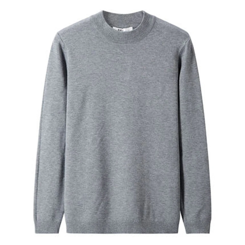 Mens distressed knitted sweater custom round neck mens sweaters