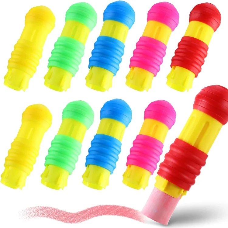 Factory Hot Sell Washable Dustless sports chalk Sidewalk Chalk 3 Colors magnesium carbonate Material with Plastic Chalk Holder