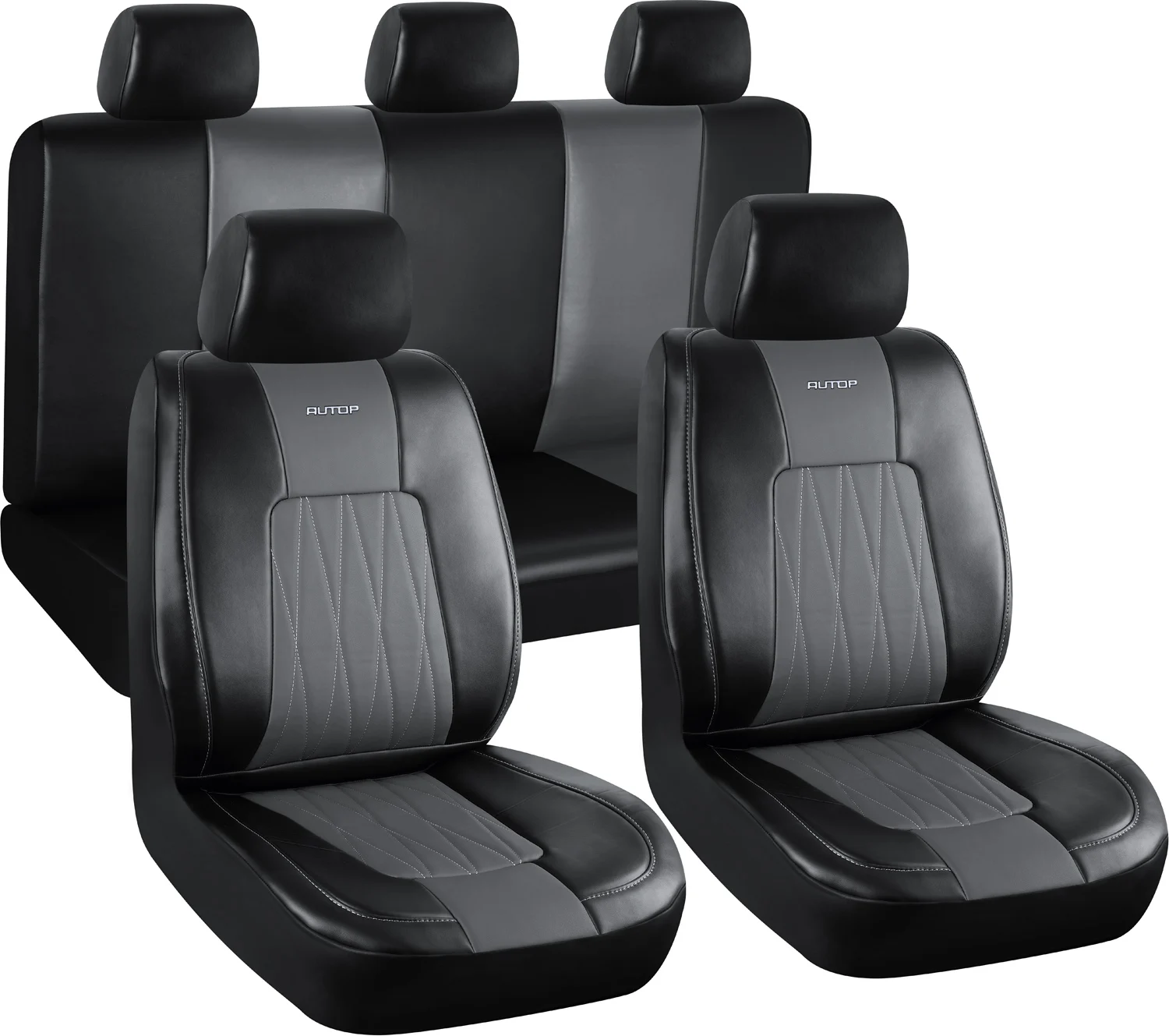 New Style Accessories Universal Leather 9Pcs Four Seasons Business Durable Car Seat Cover