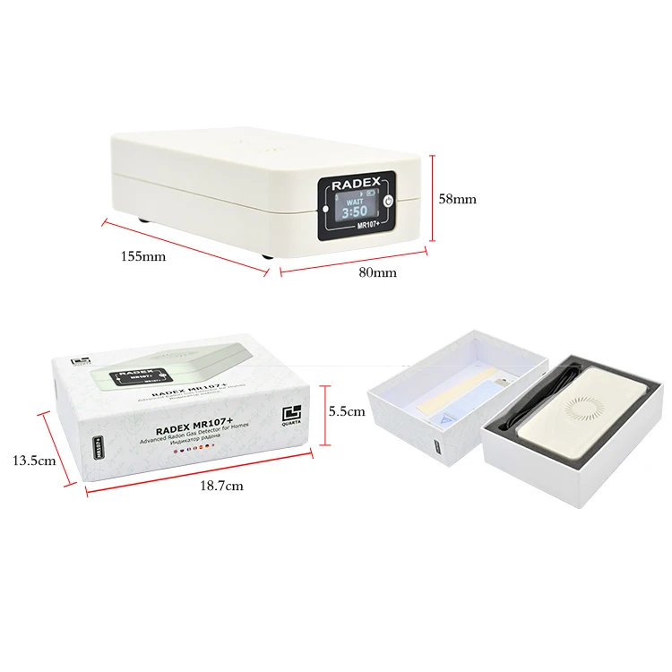 Radex 107+ at home airthings radon detector pCi/L With the software  rechargeable  radon detector
