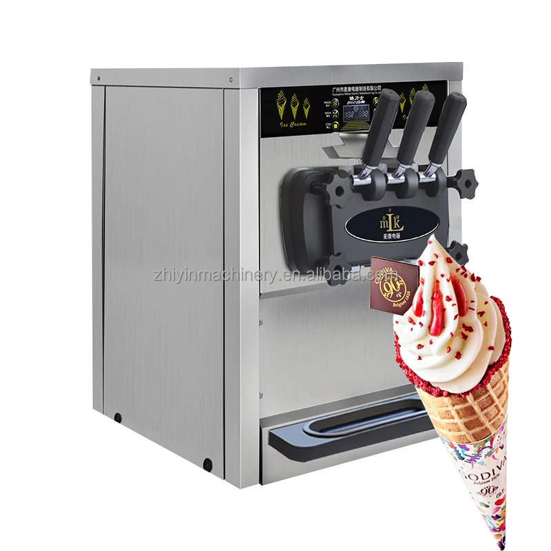 Commercial New Three Flavor Soft Serve Ice Cream Machine 220v/110v Customizable Ice Cream Cone Machine