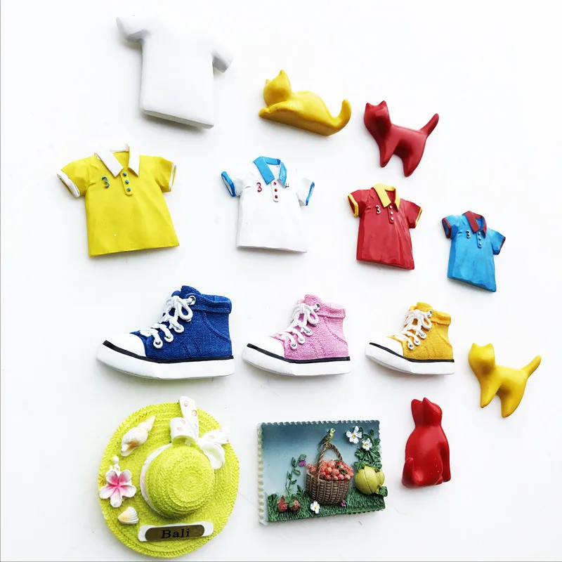 Art Oil painting Flower Basket Refrigerator magnet Handbag T-shirt canvas shoes refrigerator magnet Color cat magnet