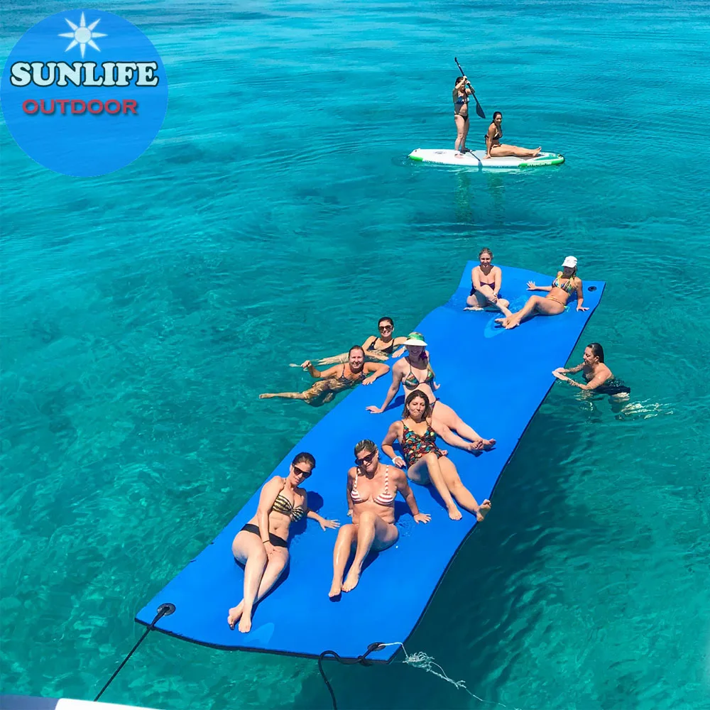 Cheap Marine Floating Yoga Mat Bed Pad Water Blanket Swimming Pool XPE Foam Mats 3 Layers Play Amusement Water Sports Equipment