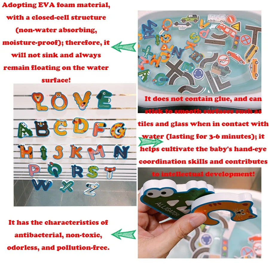 Kids Jigsaw Puzzle Bath Toys Baby Water Game Jigsaw Puzzles Kids Water Toys Bathly for Babies Baby Bath Toys Set