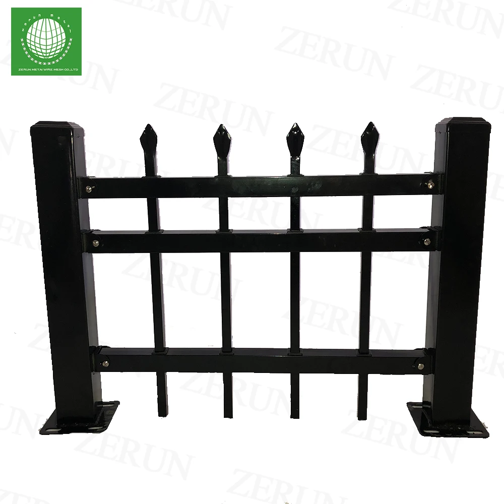 Powder Coated hog wire fening Rolled Galvanized Tube Picket Fence